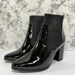 Lane Bryant Black Patent Leather Ankle Boots 8W